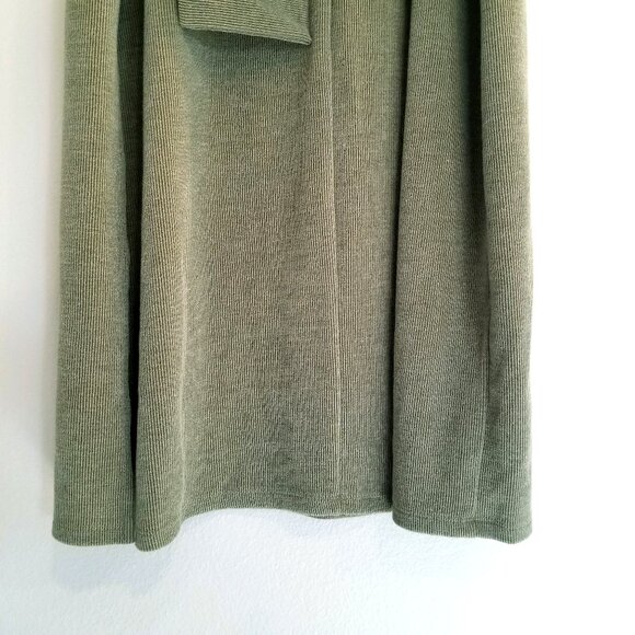 TopShop Short-Sleeve Maxi Dress Size 14 Moss / Olive Green Color Stretch Fabric - Picture 5 of 14